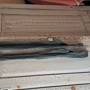 Christmas decorations old looking long green stocking